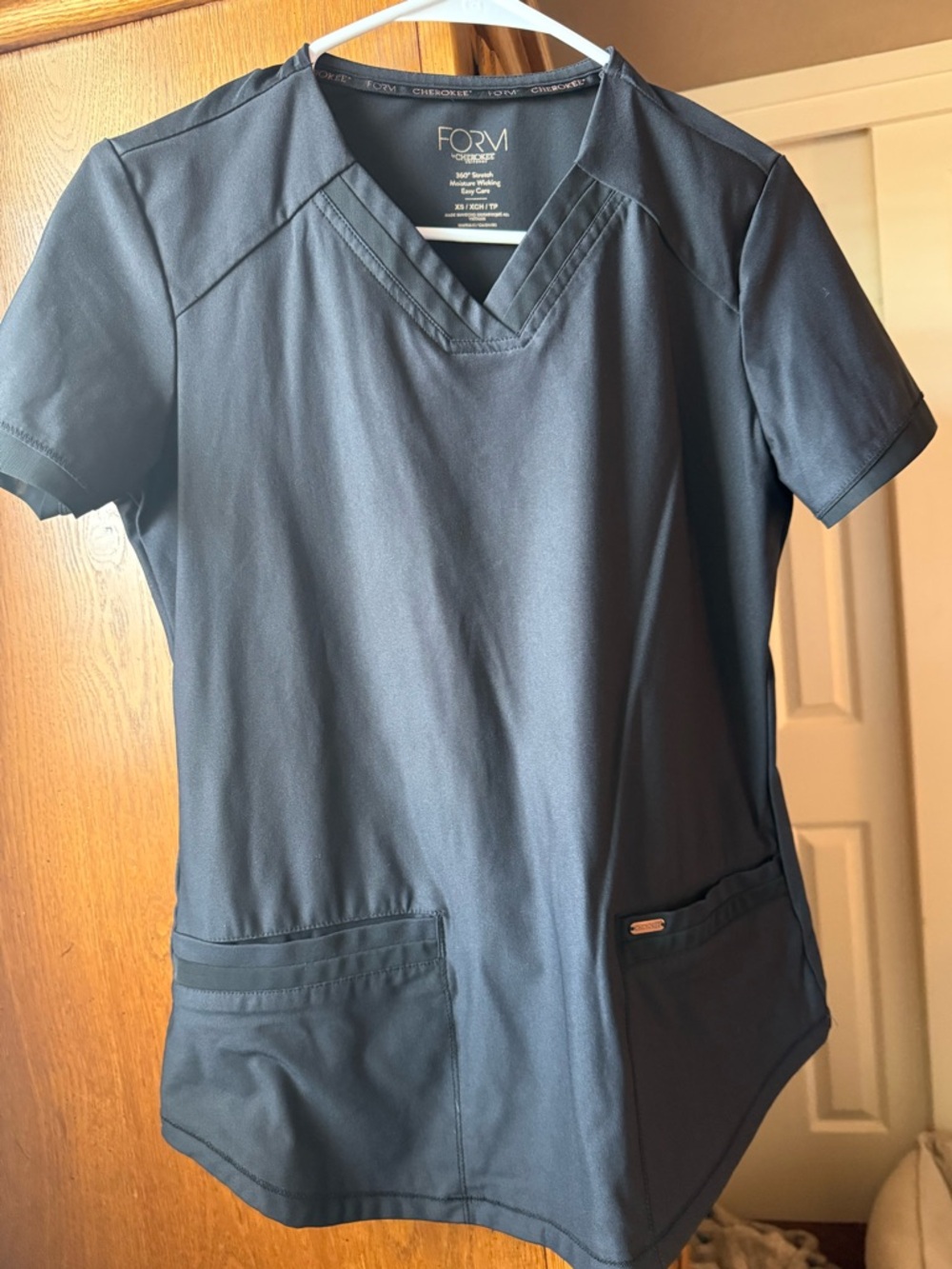 Cherokee Form Navy Blue V-Neck Scrub Top